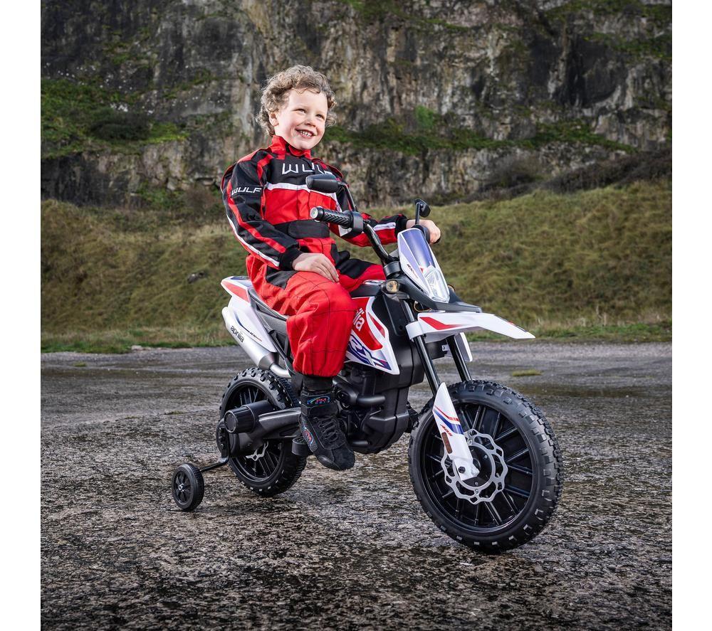 XOOTZ Aprilia 12V Kids' Electric Ride-On Bike - White image number 2 of 6