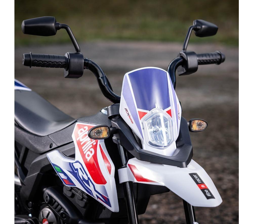 XOOTZ Aprilia 12V Kids' Electric Ride-On Bike - White image number 3 of 6