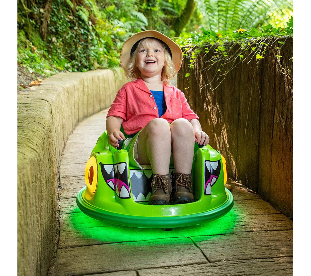 XOOTZ Dinosaur Kids' Electric Bumper Car Ride-On Toy - Green image number 2 of 7