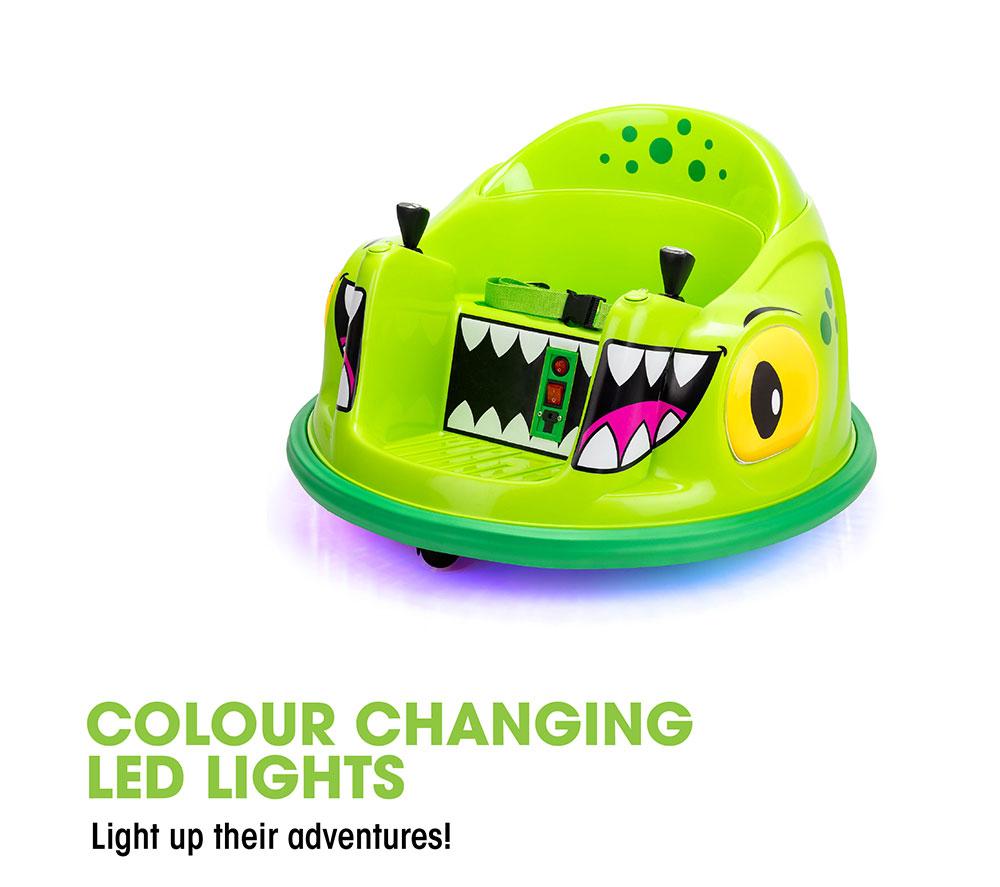 XOOTZ Dinosaur Kids' Electric Bumper Car Ride-On Toy - Green image number 5 of 7