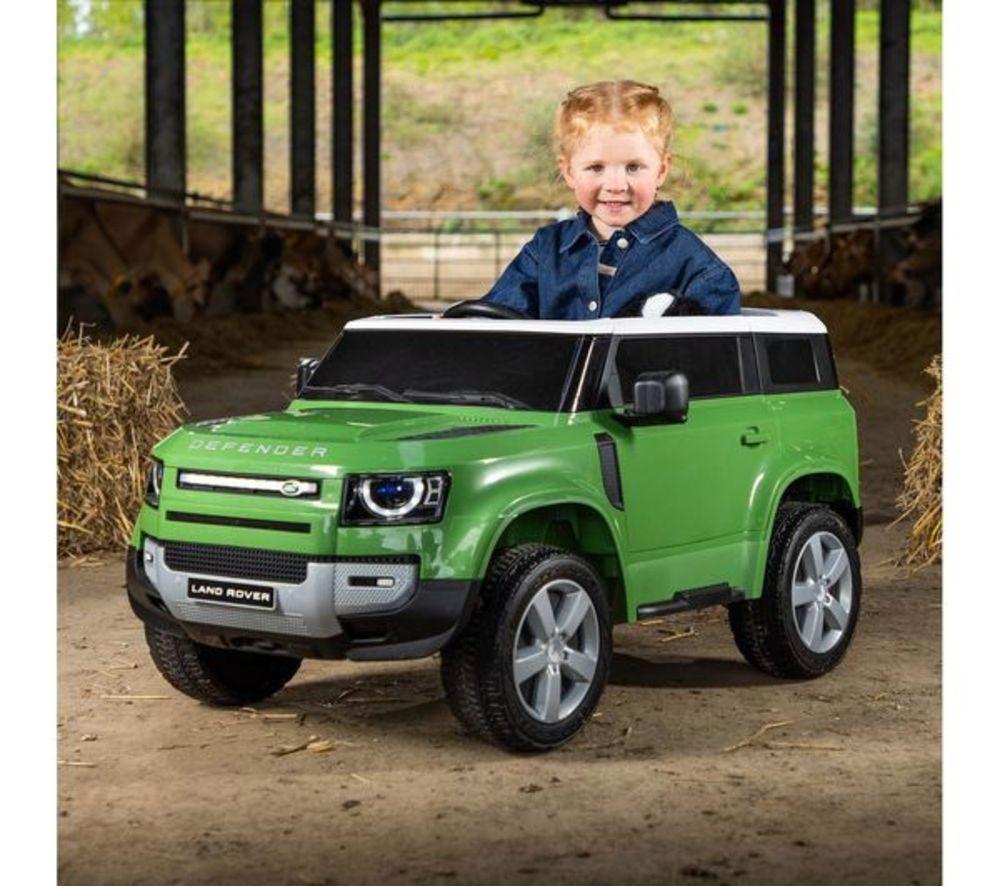 XOOTZ Land Rover Defender Kids' Electric Ride-On Car - Green image number 10 of 10