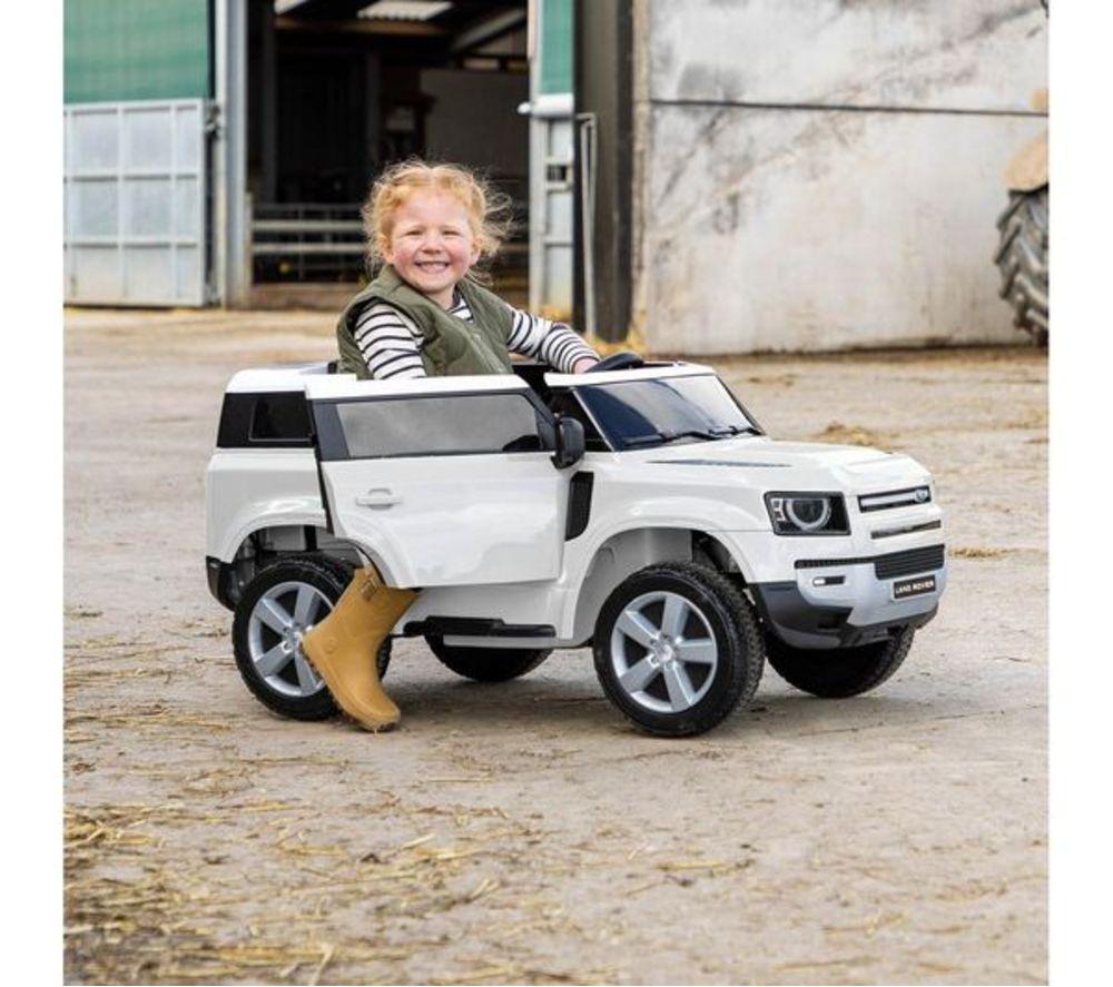 XOOTZ Land Rover Defender Kids' Electric Ride-On Car - White image number 2 of 9