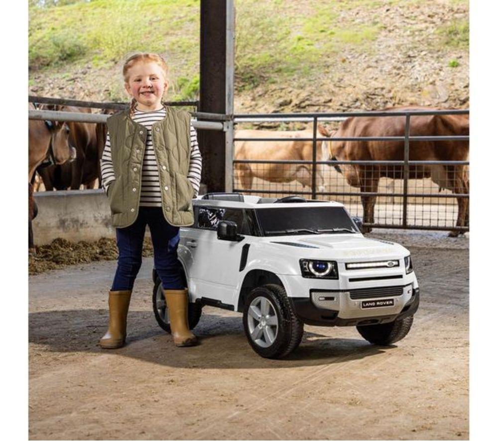 XOOTZ Land Rover Defender Kids' Electric Ride-On Car - White image number 4 of 9
