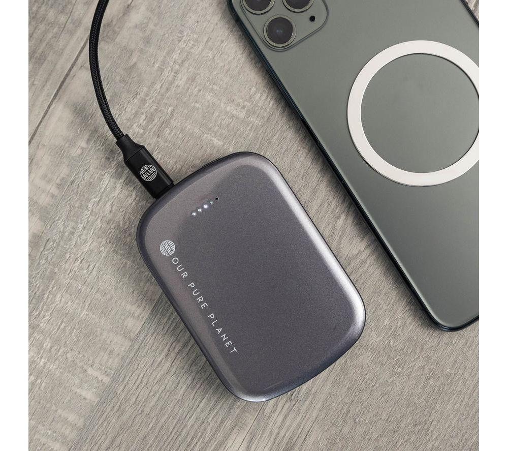 OUR PURE PLANET 10000 mAh Portable Magnetic Power Bank - Grey image number 6 of 8