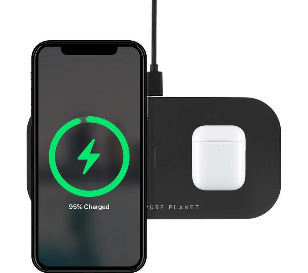OUR PURE PLANET OPP131 Dual Wireless Charging Pad - Black image number 5 of 10