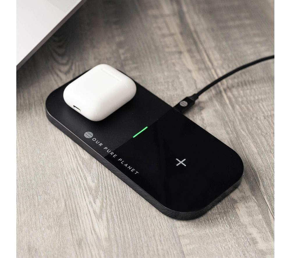 OUR PURE PLANET OPP131 Dual Wireless Charging Pad - Black image number 7 of 10