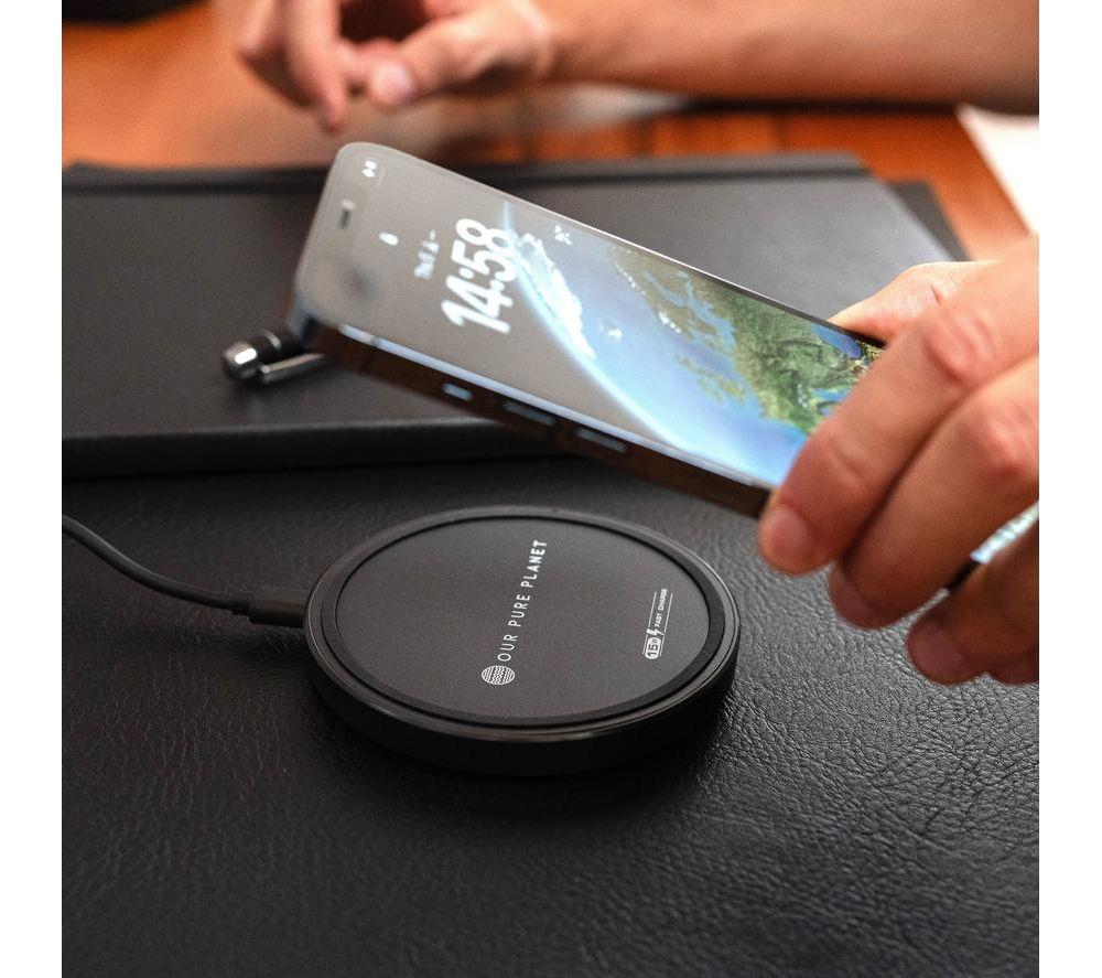 OUR PURE PLANET OPP130 Qi Wireless Charging Pad - Black image number 8 of 9