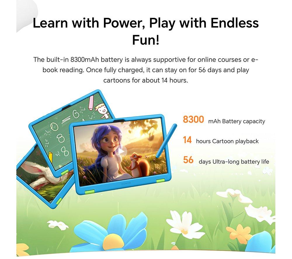 HONOR Pad X8a 11" Kids Tablet - 128 GB, Blue image number 7 of 8
