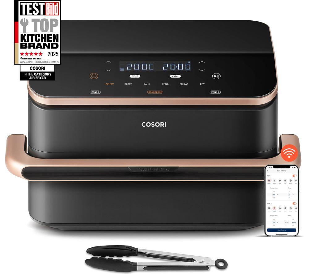 COSORI&nbsp; Dual Blaze Twinfry 10 L Flexible Drawer Air Fryer - Black & Gold image number 2 of 14