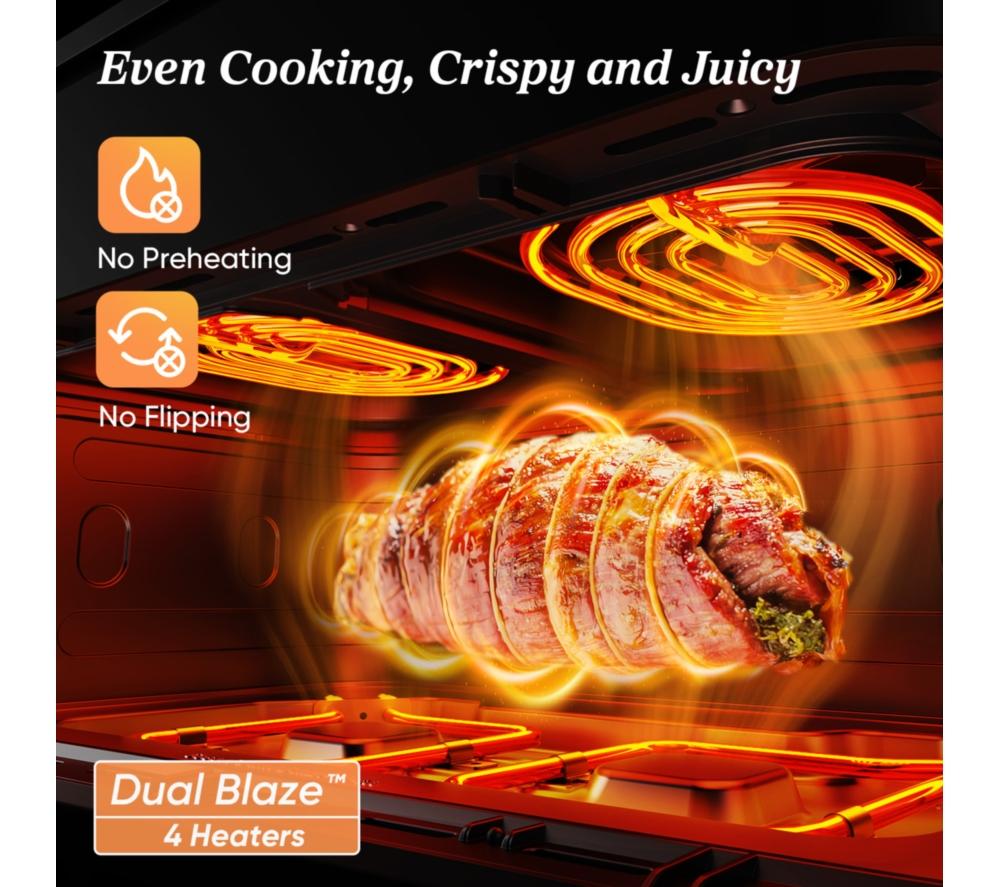 COSORI&nbsp; Dual Blaze Twinfry 10 L Flexible Drawer Air Fryer - Black & Gold image number 7 of 14