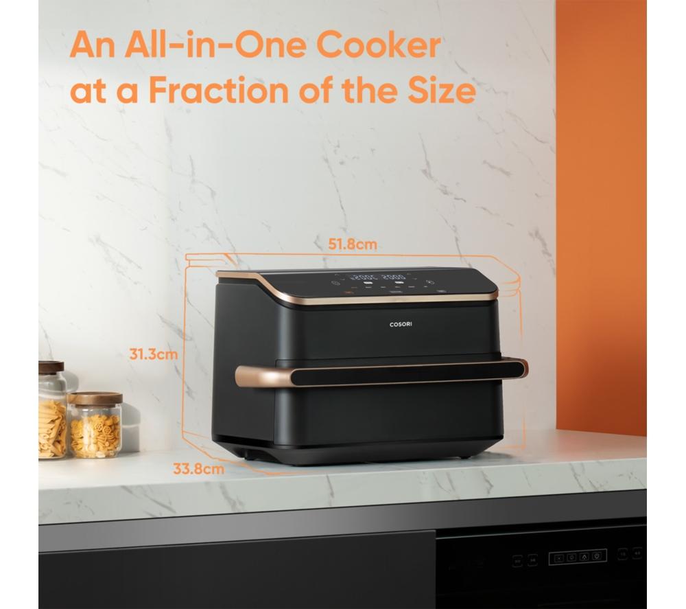 COSORI&nbsp; Dual Blaze Twinfry 10 L Flexible Drawer Air Fryer - Black & Gold image number 10 of 14