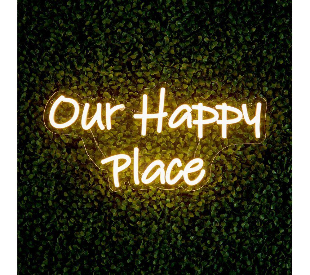 PREMIER Our Happy Place LED Neon Sign - Warm White image number 2 of 5