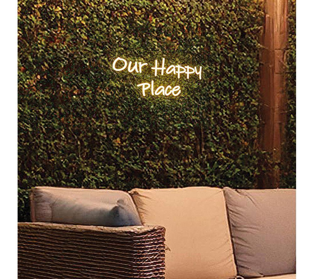 PREMIER Our Happy Place LED Neon Sign - Warm White image number 4 of 5