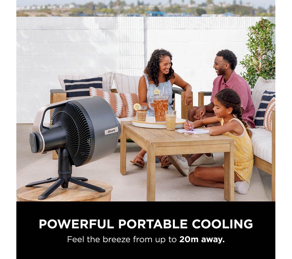 SHARK FlexBreeze Pro Mist FA300UK Portable 11.8" Hybrid Pedestal Fan & Misting System - Dark Grey image number 3 of 13