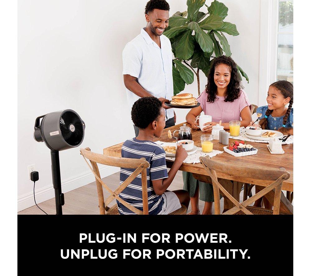 SHARK FlexBreeze Pro Mist FA300UK Portable 11.8" Hybrid Pedestal Fan & Misting System - Dark Grey image number 8 of 13