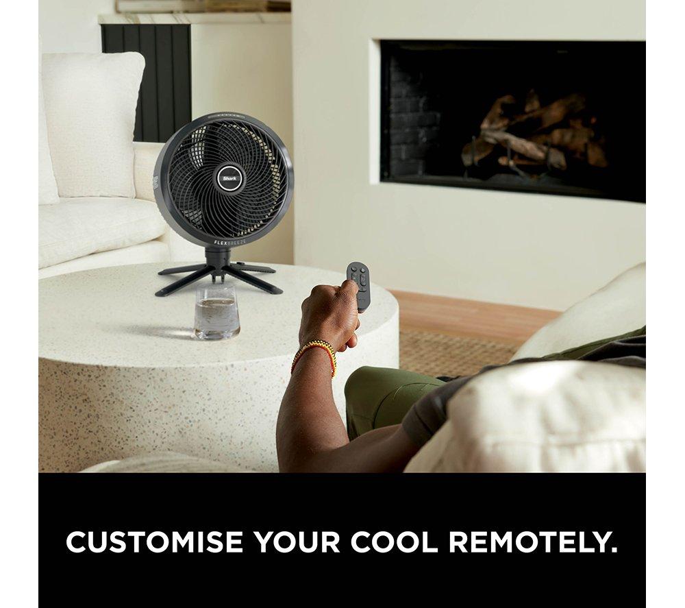 SHARK FlexBreeze Pro Mist FA300UK Portable 11.8" Hybrid Pedestal Fan & Misting System - Dark Grey image number 11 of 13