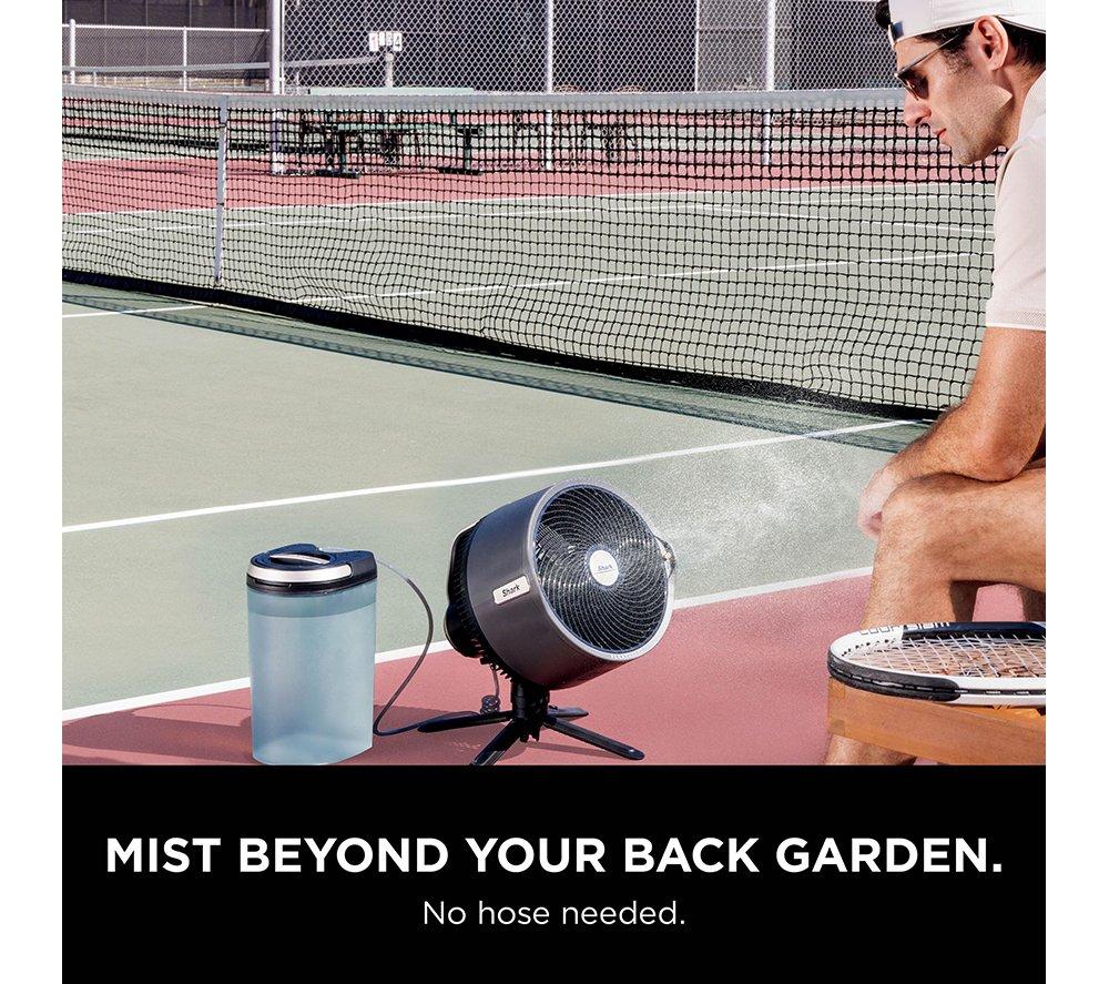 SHARK FlexBreeze Pro Mist FA300UK Portable 11.8" Hybrid Pedestal Fan & Misting System - Dark Grey image number 12 of 13