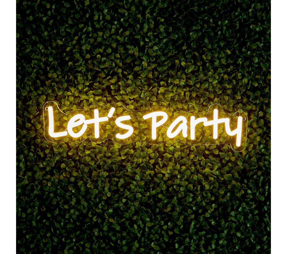 PREMIER Let&rsquo;s Party LED Neon Sign - Warm White image number 3 of 7