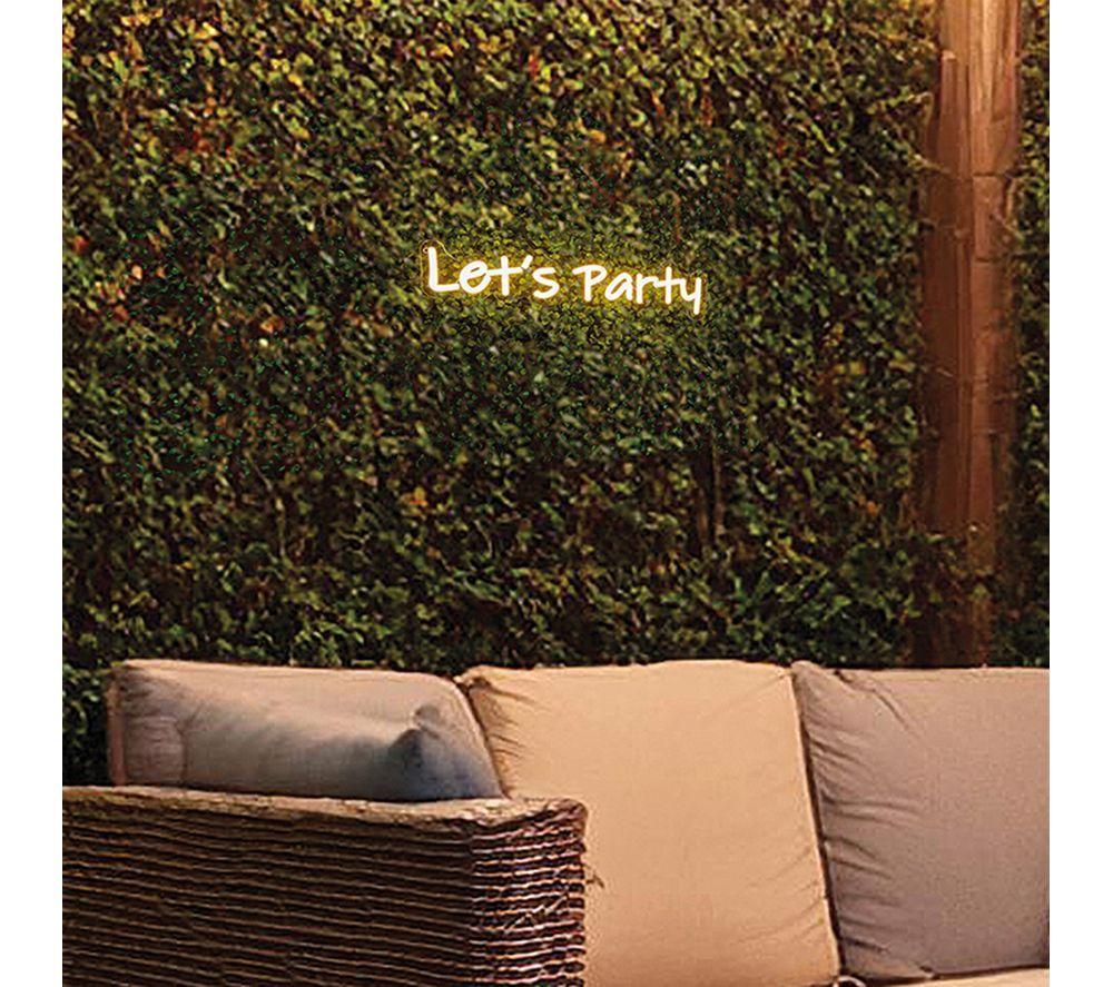 PREMIER Let&rsquo;s Party LED Neon Sign - Warm White image number 4 of 7
