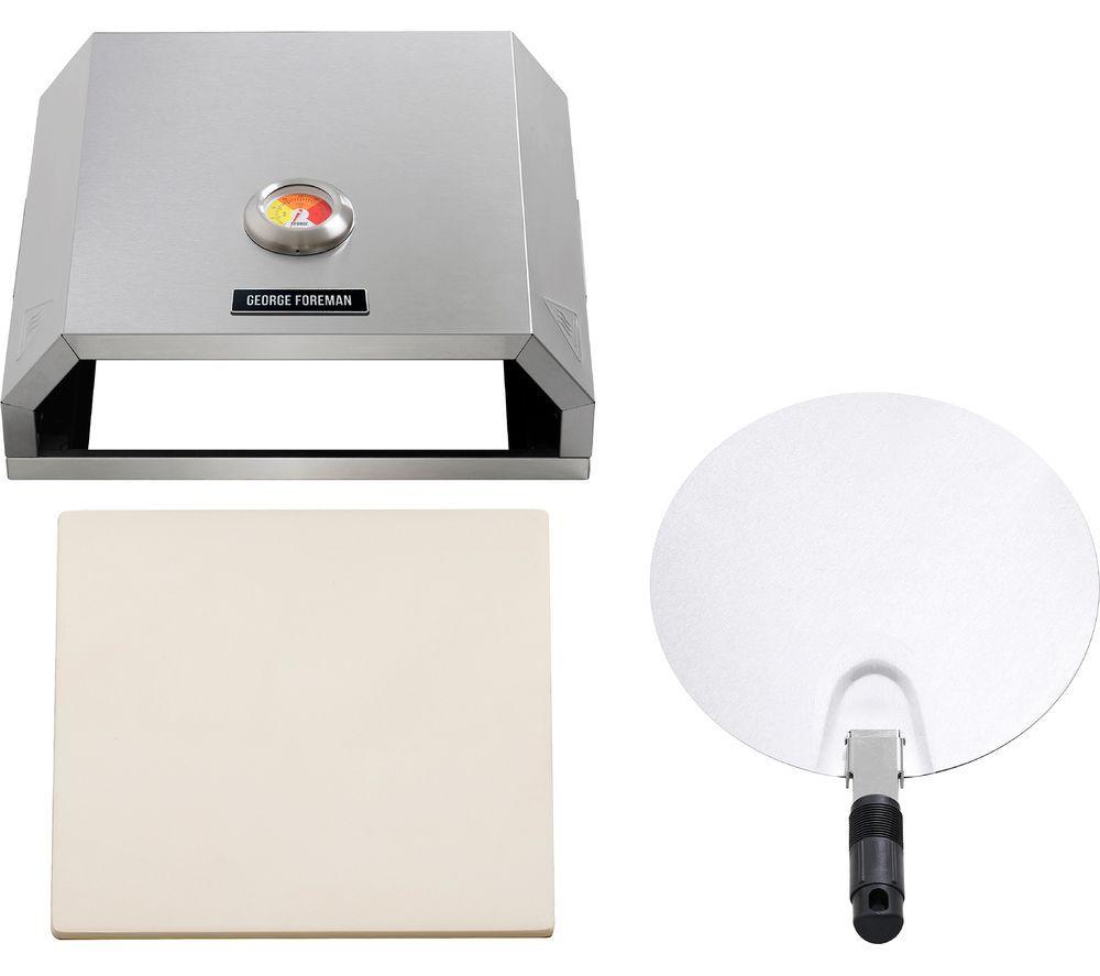 GEORGE FOREMAN BBQ Pizza Oven - Stainless Steel