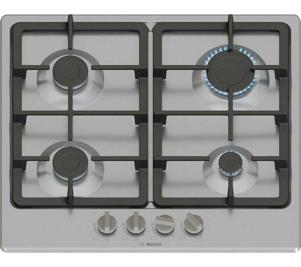 BOSCH Series 4 PGP6B5K90 60 cm Gas Hob - Stainless Steel