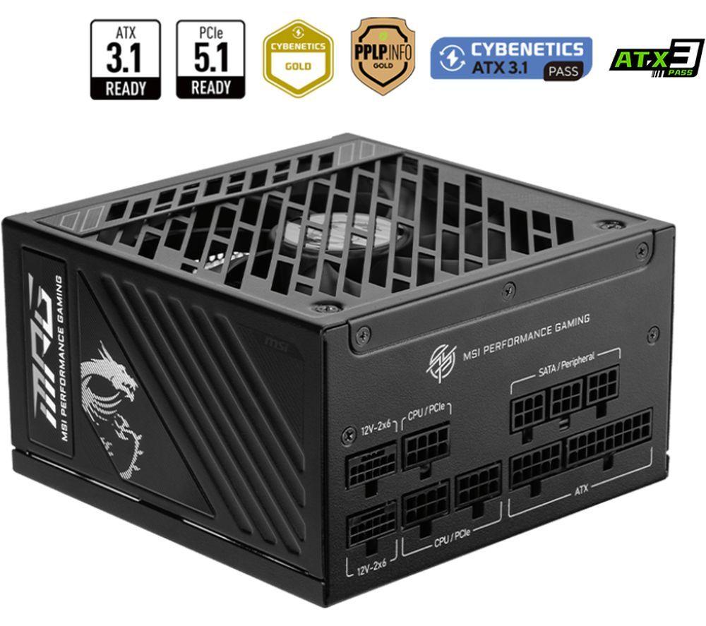 MSI MPG A850GS PCIE5 Modular ATX PSU - 850 W image number 4 of 4