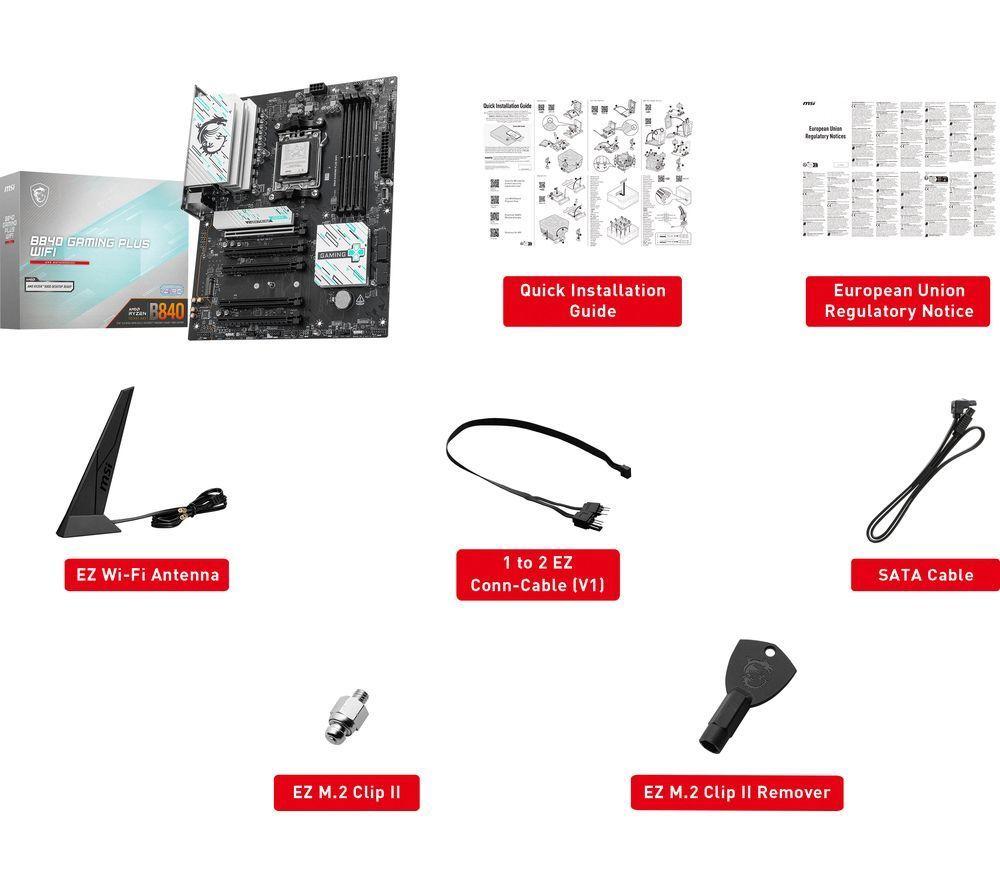 MSI B840 Gaming Plus WiFi AMD Motherboard image number 5 of 5