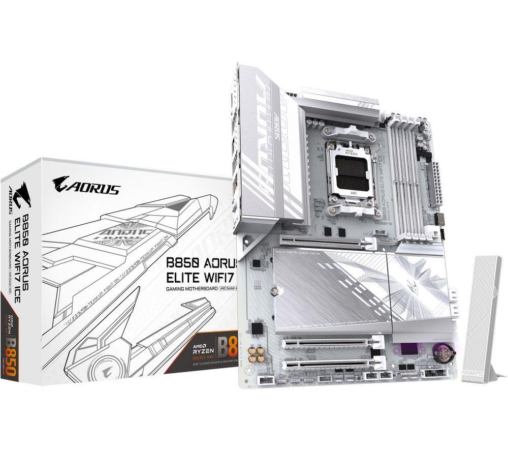 GIGABYTE Aorus Elite Wi-Fi7 ICE B850 AM5 Motherboard image number 2 of 5