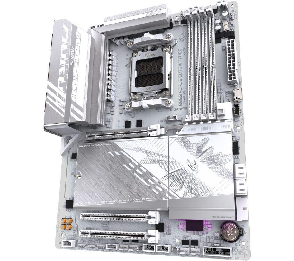 GIGABYTE Aorus Elite Wi-Fi7 ICE B850 AM5 Motherboard image number 4 of 5