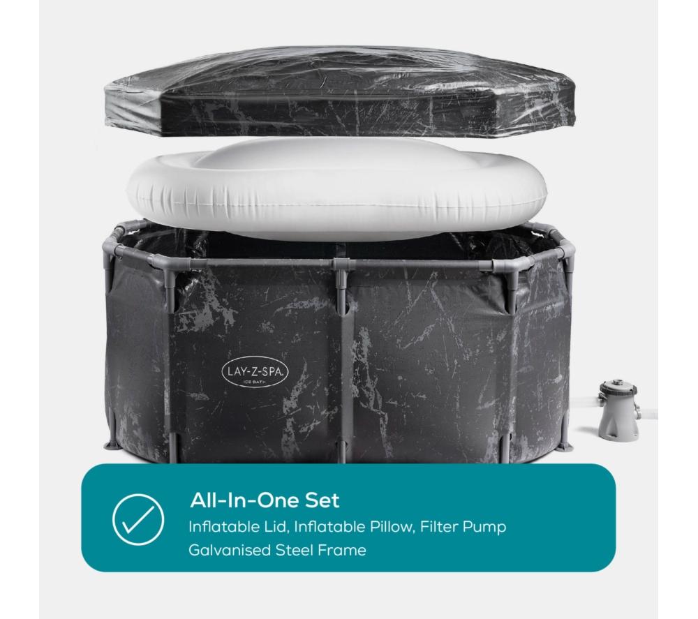 LAY-Z-SPA Glacial Dip Ice Bath Tub - Black image number 8 of 13