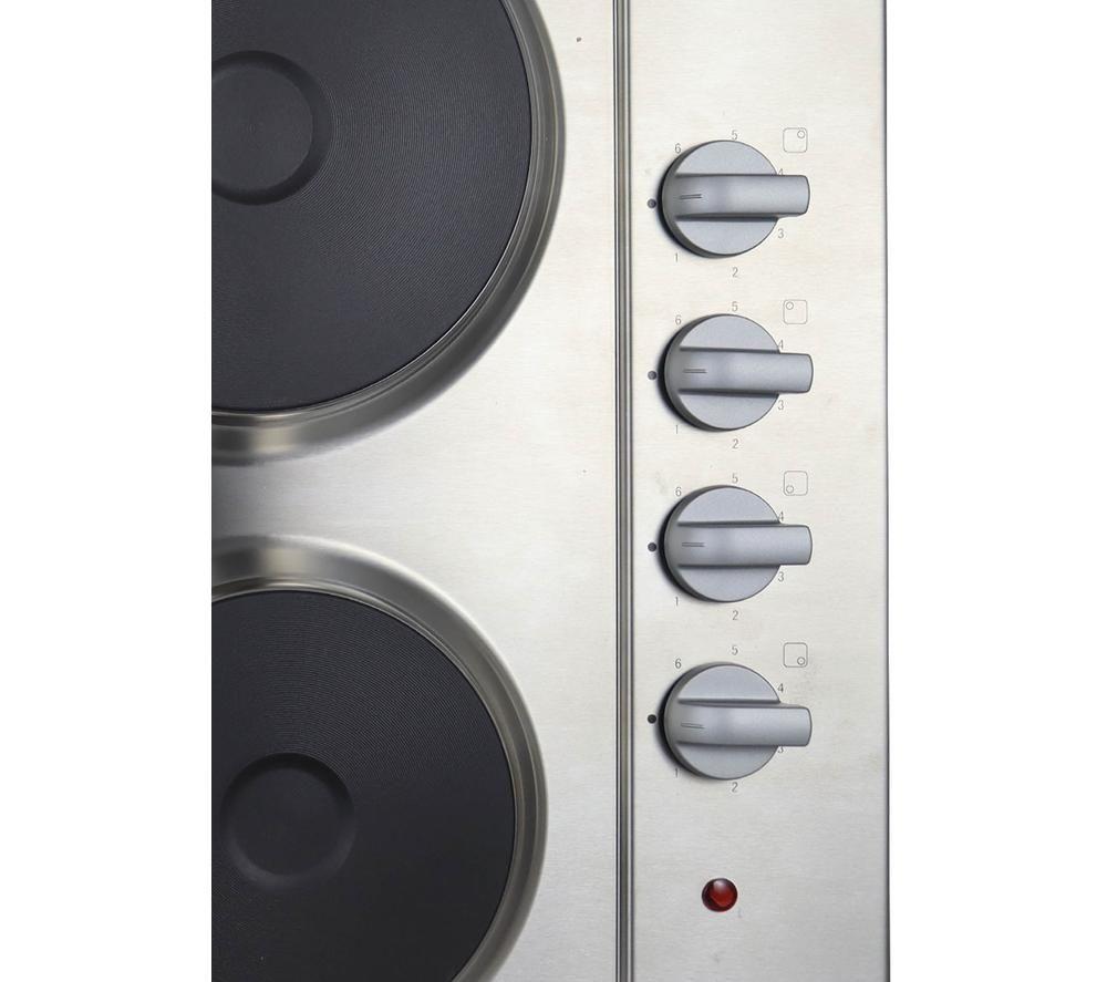 STATESMAN EH160SS 60 cm Electric Solid Plate Hob - Stainless Steel image number 2 of 5