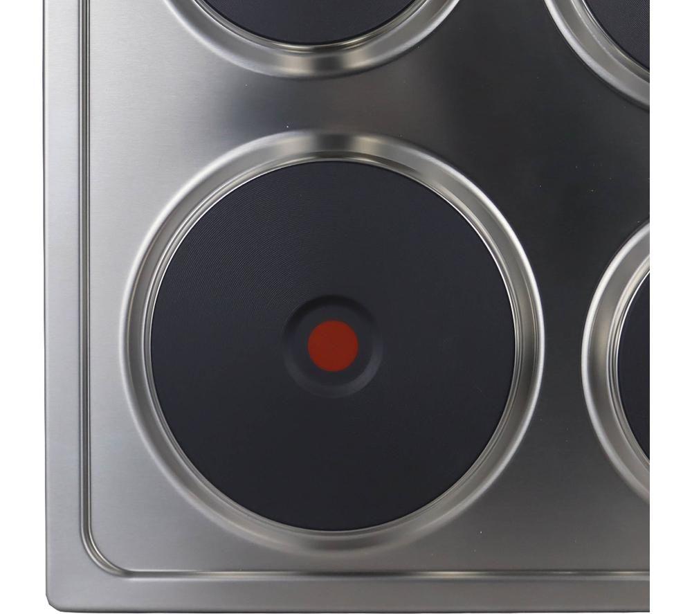 STATESMAN EH160SS 60 cm Electric Solid Plate Hob - Stainless Steel image number 4 of 5