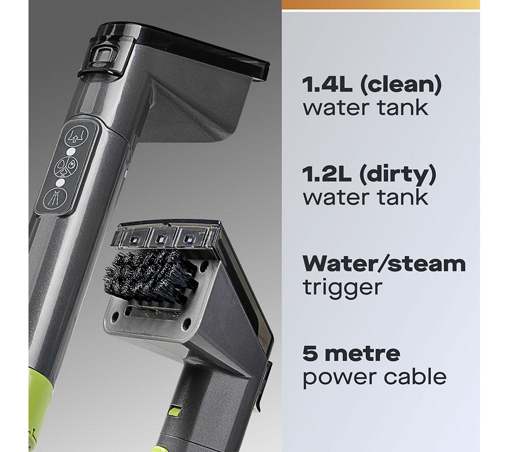 DAEWOO Hurricane Cat 2 Aquasteam FLR00192GE Upholstery and Carpet Spot Washer - Green & Grey image number 2 of 11