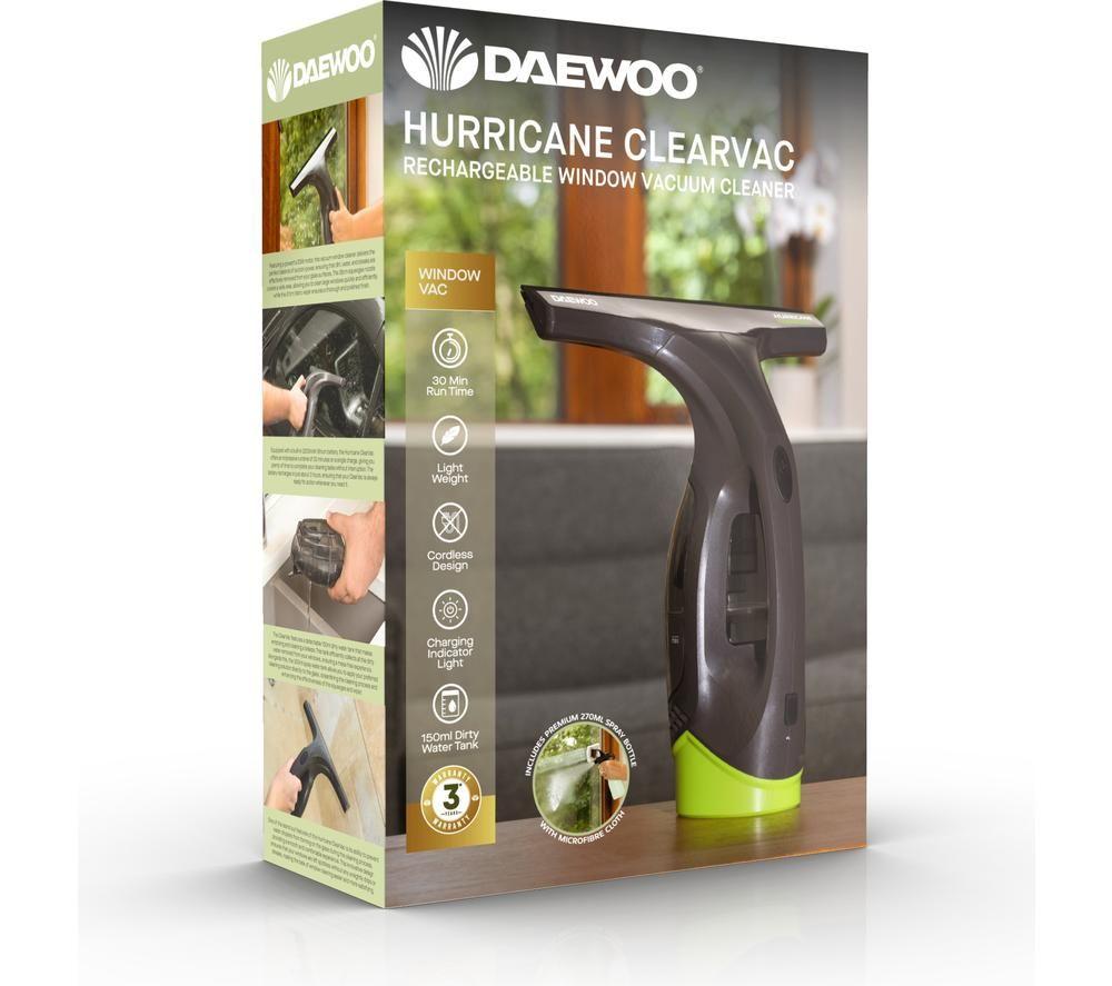 DAEWOO Hurricane Clearvac Window Vacuum Cleaner - Grey & Green image number 11 of 11