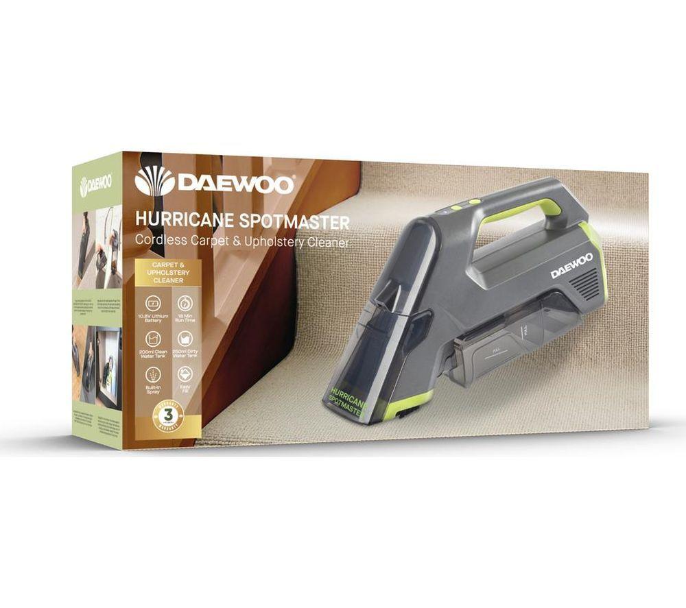 DAEWOO Hurricane Spotmaster Handheld Cordless Vacuum Cleaner - Green & Grey image number 3 of 10