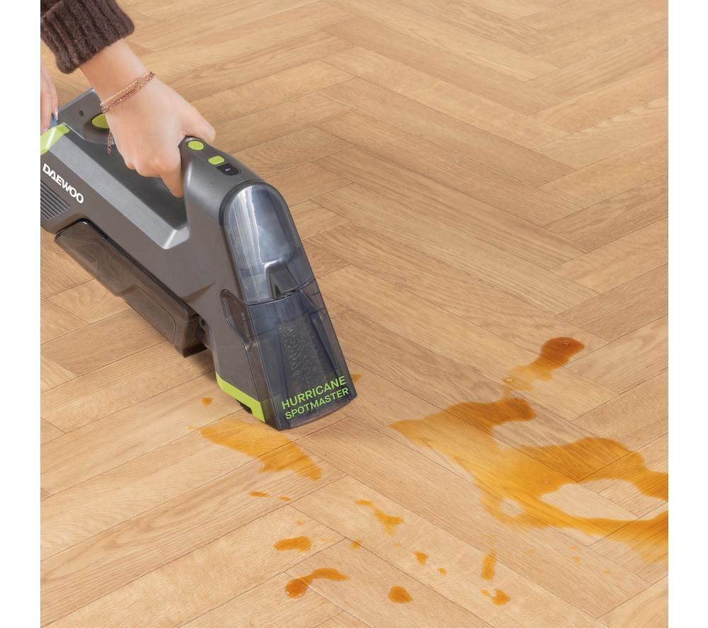 DAEWOO Hurricane Spotmaster Handheld Cordless Vacuum Cleaner - Green & Grey image number 10 of 10