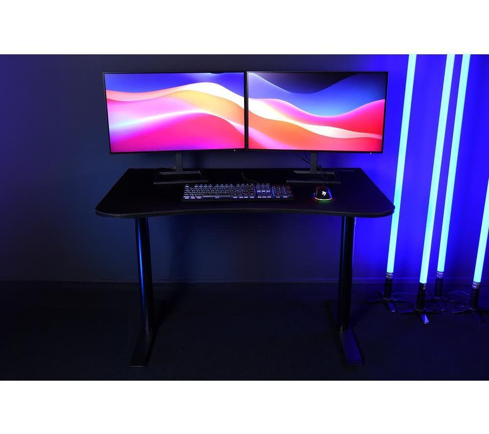 AROZZI Arena Small Gaming Desk - Pure Black image number 6 of 9
