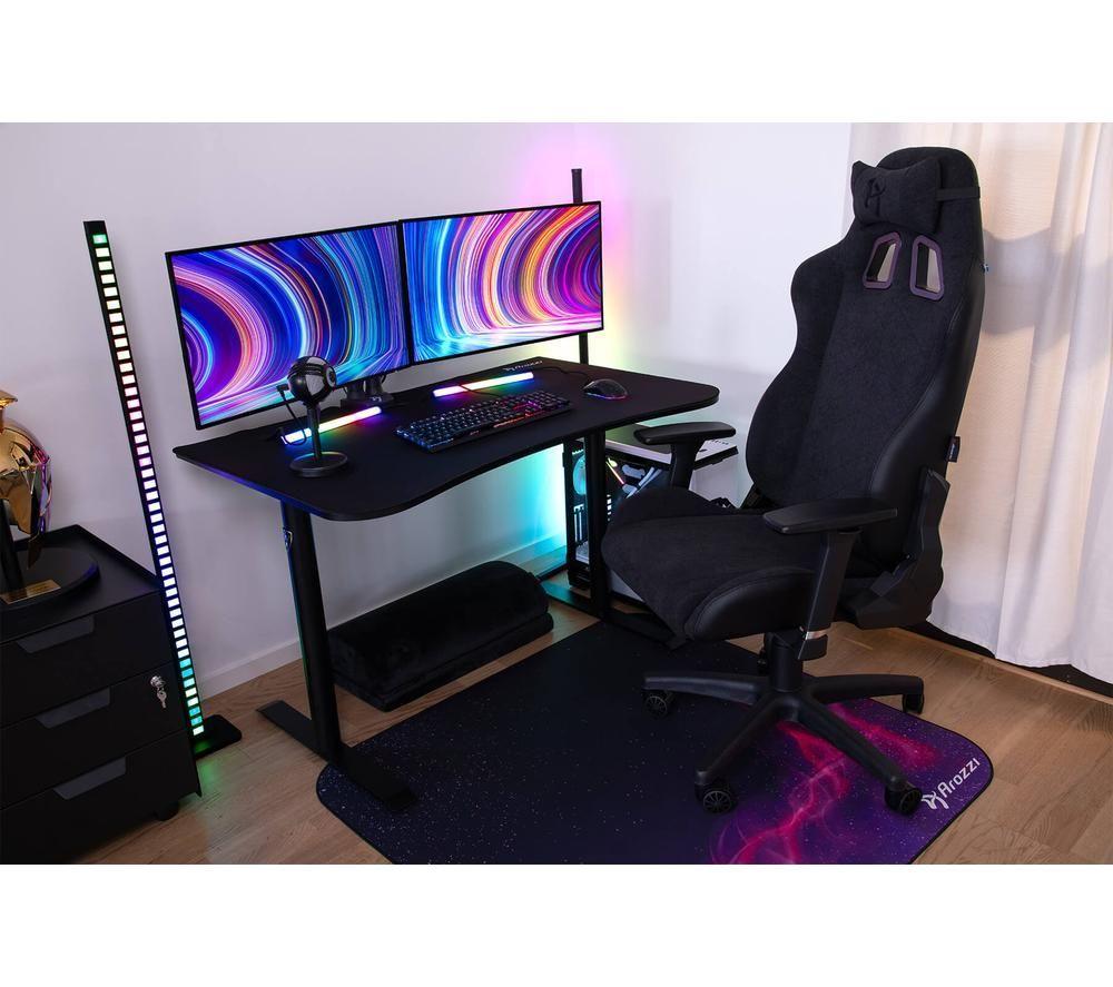 AROZZI Arena Small Gaming Desk - Pure Black image number 7 of 9
