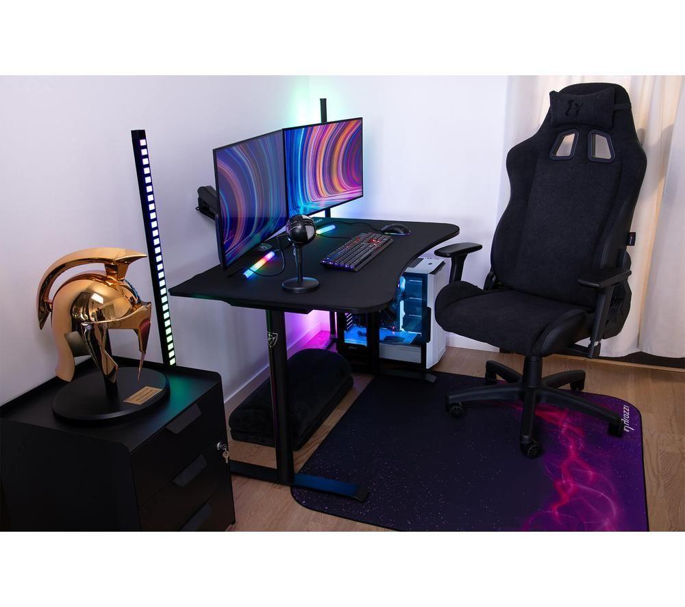 AROZZI Arena Small Gaming Desk - Pure Black image number 8 of 9