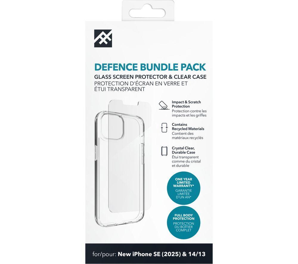 ZAGG Defence iPhone 17e / 16e / 14 / 13 Clear Case & Screen Protector Bundle image number 3 of 3
