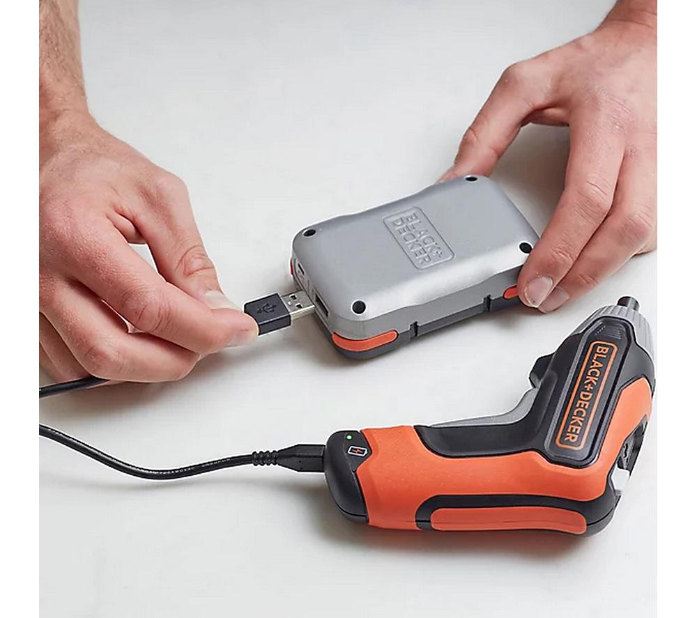 BLACK+DECKER Rapid 3.6 V Cordless Screwdriver - Orange & Black image number 4 of 6