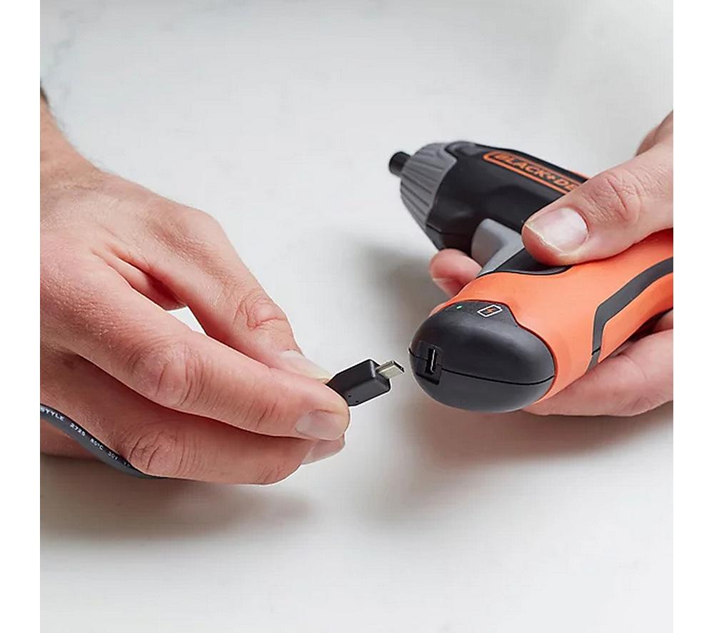 BLACK+DECKER Rapid 3.6 V Cordless Screwdriver - Orange & Black image number 5 of 6