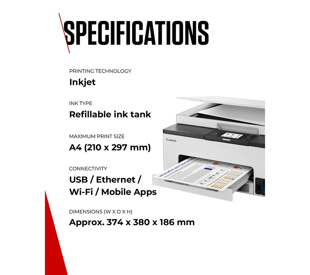 CANON MAXIFY GX1050 All-in-One Wireless Inkjet Printer image number 6 of 10