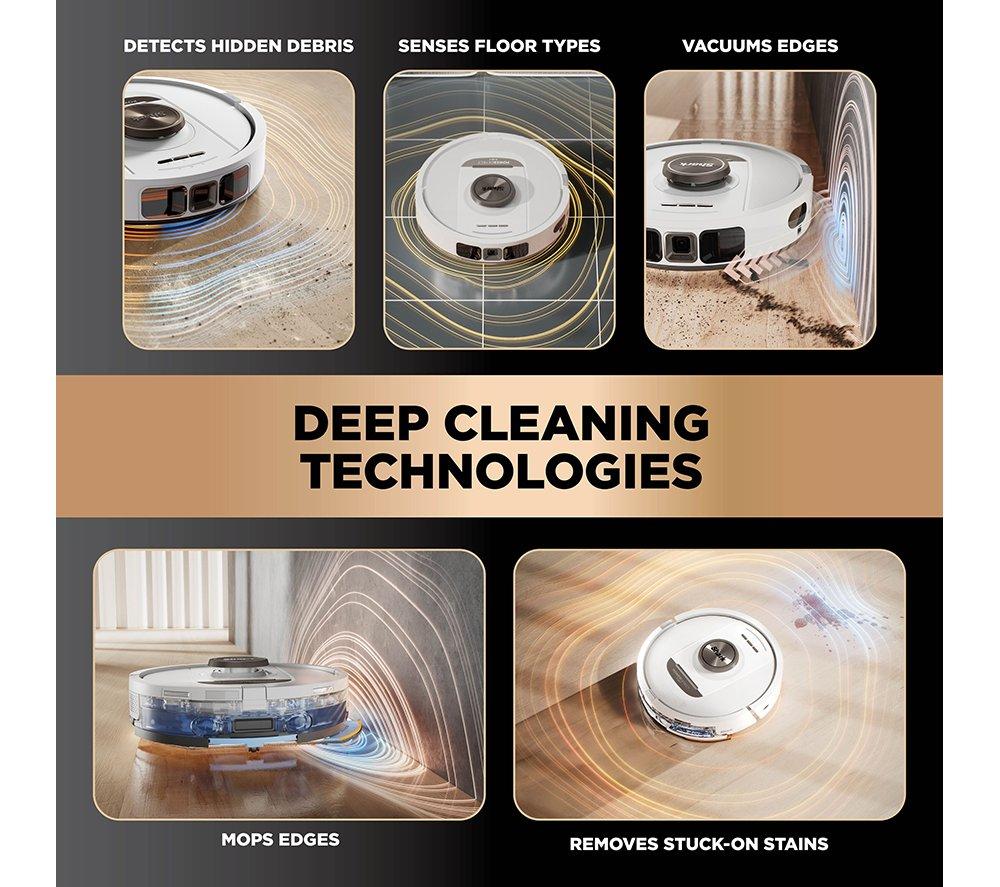 SHARK PowerDetect NeverTouch Pro RV2800ZEUKWH 2-in-1 Robot Vacuum Cleaner - White image number 3 of 14