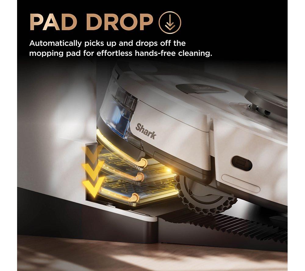 SHARK PowerDetect NeverTouch Pro RV2800ZEUKWH 2-in-1 Robot Vacuum Cleaner - White image number 9 of 14