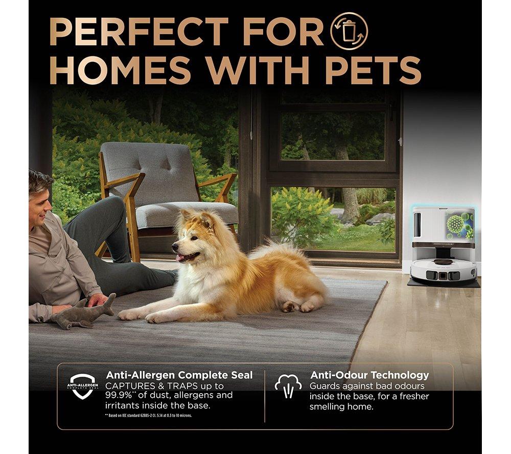 SHARK PowerDetect NeverTouch Pro RV2800ZEUKWH 2-in-1 Robot Vacuum Cleaner - White image number 14 of 14