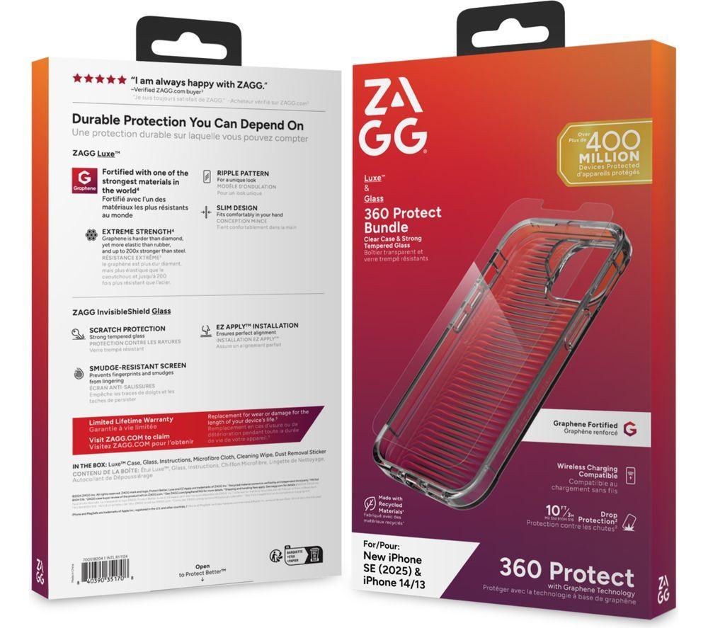 ZAGG iPhone 17e / 16e / 14 / 13 Luxe Case & Screen Protector Bundle image number 3 of 3