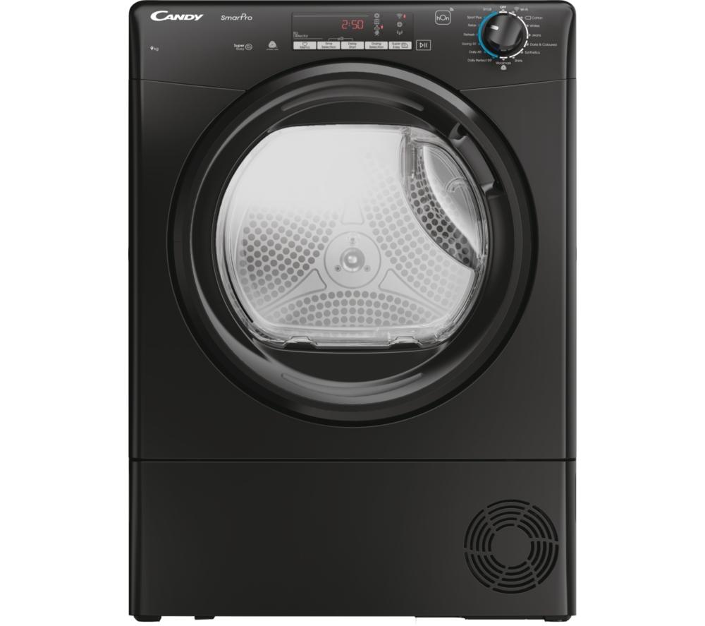 CANDY Smart Pro CROE C9TBEB WiFi-enabled 9 kg Condenser Tumble Dryer – Black, Black