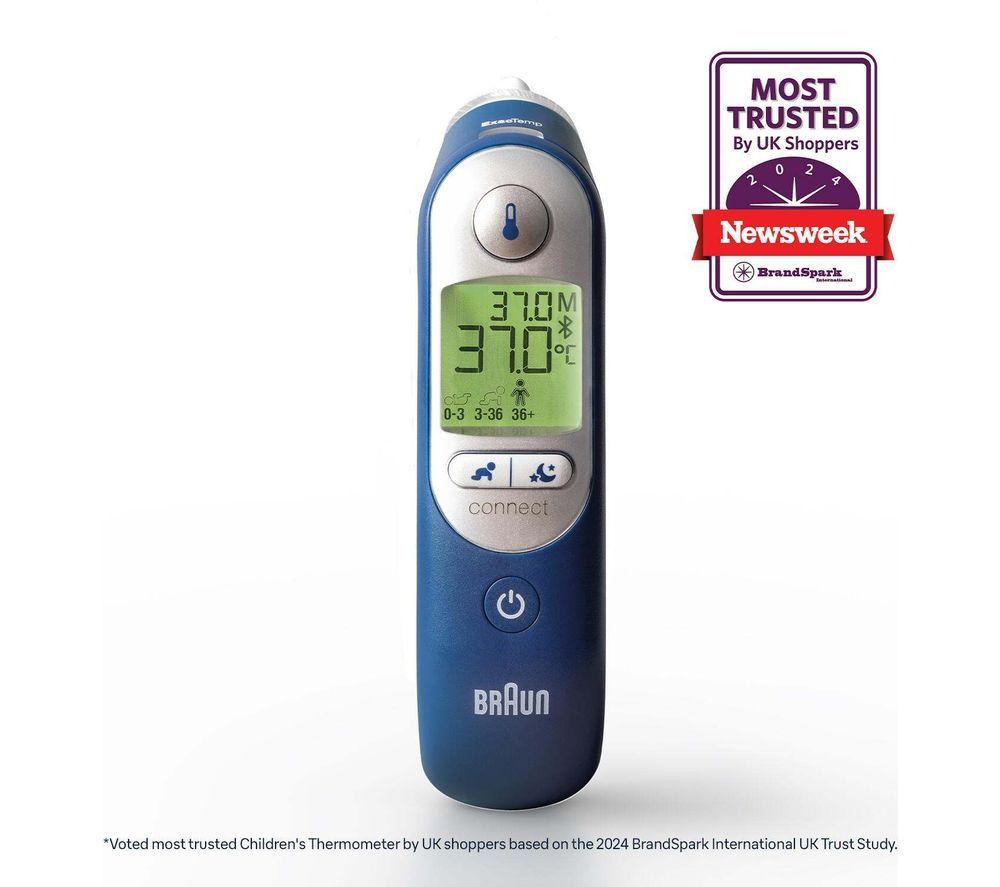 BRAUN ThermoScan 7+ Connect Ear Thermometer - Blue image number 2 of 4