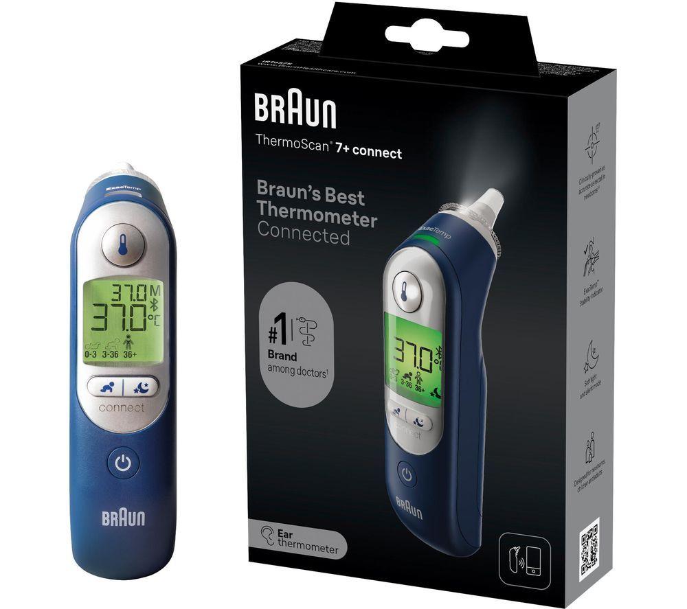 BRAUN ThermoScan 7+ Connect Ear Thermometer - Blue image number 3 of 4
